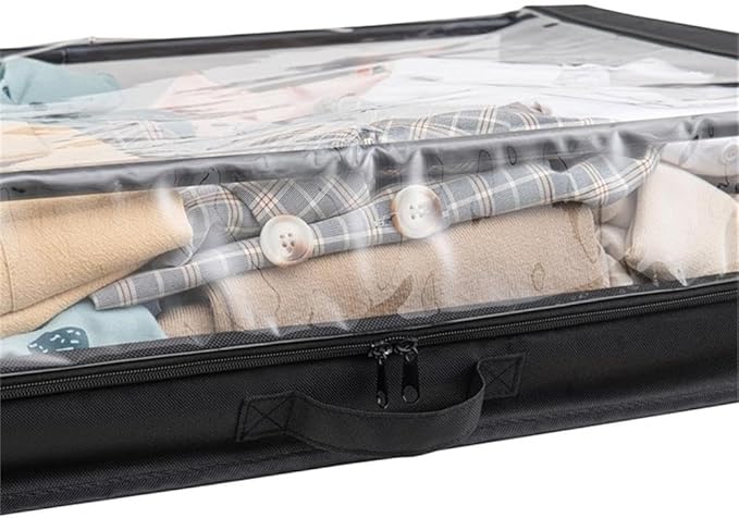 Pemberly Row Set of 2 Under-Bed Rolling Storage Container with Transparent Cover