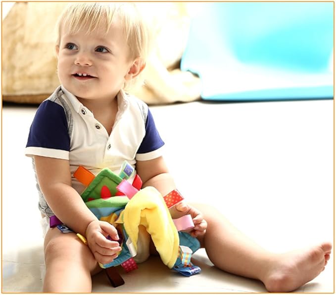 Baby Comforting taggies Blanket 10.43 * 10.43 inch Soft Square Plush Baby Appease Towel Security Blanket for 0-3 Years Old Babies