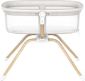 ANGELBLISS 3 in 1 Baby Bassinet, Rocking Bassinets Bedside Sleeper, One-Second Convert Travel Portable Bassinet Newborn Baby (White)