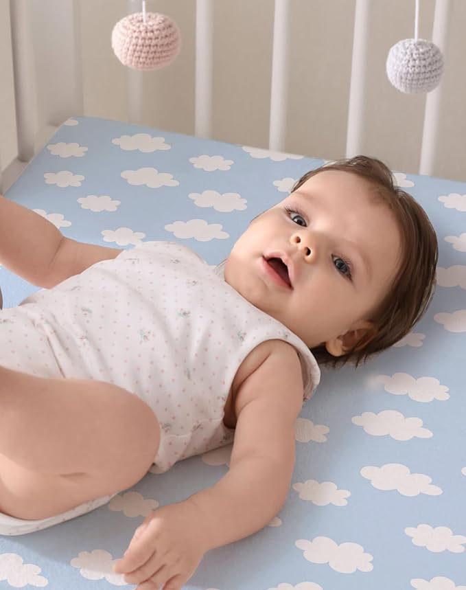 Crib Sheets for Boys and Girls, 2 Pack Fitted Baby Sheets for Standard Toddler Mattress 28" x 52", Soft Breathable Jersey Knit Baby Bedding (Nature Escape)