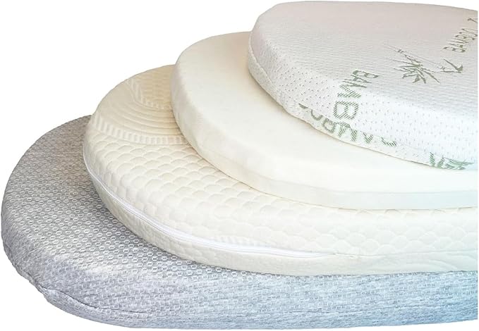 ORGANIC TEXTILES Organic Baby Mattress Topper with Tencel Removable Cover - GOLS/GOTS Certified - Breathable, Hypoallergenic, 3" Bassinet (30"x15")