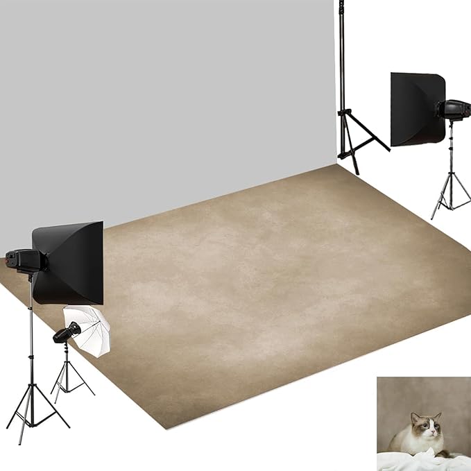 Kate Photography Floor Mats Brown Rubber Floor Mats Printed Mat Newborn Photography Drops for Photo Studio Props 5x4ft