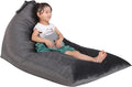 Stuffed Animal Storage Bean Bag Chair for Kids and Adults, Stuffed Animal Bean Bag Storage, Luxury Velvet Stuffie Seat - COVER ONLY(Dark Grey 200 L/52 Gal)