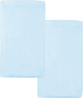American Baby Company 2 Pack 100% Natural Cotton Fitted Cradle/Bassinet Sheets 36" x 18" - Soft, Breathable & Hypoallergenic Bed Sheets, Blue, Neutral for Boys & Girls