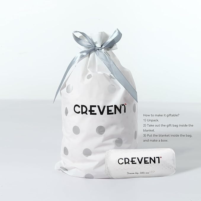 CREVENT 2Pcs 30''X40'' Cute Cozy Fluffy Warm Baby Blankets for Infants Toddlers' Bedding Crib Cot Stroller - Grey Cloud + Knit Animal Grey