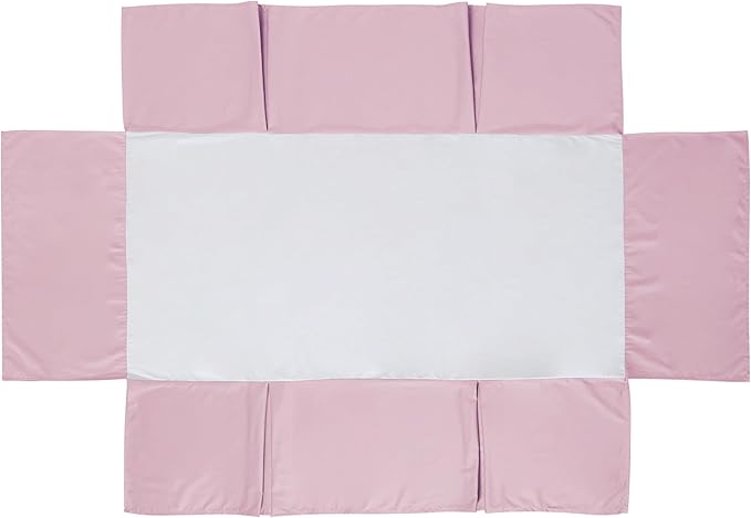 Crib Skirt Dust Ruffle, 100% Egyptian Cotton 400 Thread Count Soft Breathable Crib Bedding Skirt for Baby, Boys and Girls, 52"X28" with 14" Crib Bed Skirt Fading Resistant (Pink Solid)