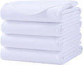Washable Underpads, 24" x 24" (Pack of 4) Extra Heavy Absorbency ,100% Waterproof Mattress Protector,Flannel Cotton Underpads for Kids, Adults,Pets,Bed, Couch, Sofa, Floor,Home