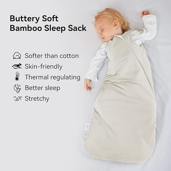 Rayon Made from Bamboo Sleep Sack 24-36 Months 1.0 Tog Ultra Soft Baby Wearable Blanket Toddler Sleep Sack 2t-3t for Babies Unisex 2-Way Zipper 3t Baby Sleeping Bag Extra Large Long XXL