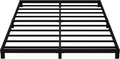 5 Inch Low King Bed Frame Heavy Duty Metal Platform, No Box Spring Needed, Easy Assembly Mattress Foundation, No Noise, Black