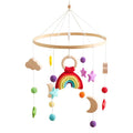 Baby Crib Mobile | Baby Nursery Mobile for Baby Girls and Boys | Boho Nursery Decor | Detachable Crochet Rainbow Design Baby Mobile for Crib | Infant Bed Decoration Toy Hanging(Crochet Rainbow)