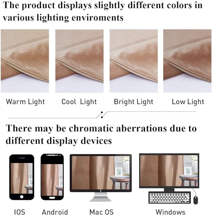StangH Blush Beige Velvet Curtains - Super Soft Nursery Bedroom Privacy Window Drapes Elegant Home Decoration for Living Dining Room/Office/Girls, W52 x L84, 2 Panels