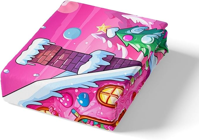 Feelyou Merry Christmas Comforter Cover Set Gingerbread Man Bedding Set King Size for Kids Boys Girls Bedroom Bed Decor Christmas Duvet Cover Set Soft Quilt Cover,No Comforter
