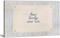 How Lucky Are We Quote Wall Art Navy Blue Positive Affirmations Poster 24x36 inch Framed Trendy Minimalist Aesthetic Canvas Prints for Dorm Bedroom Wall Decor