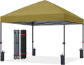 ABCCANOPY Pop Up Canopy - Outdoor Patio Portable Canopy Tent Heavy Duty for Backyard and Deck with 4 Sandbags(Khaki, 8x8)