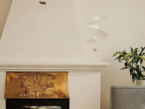Airflow 24 Hanging Mobile - 18 Inches Plastic and Wood Ball - Handmade in Denmark by Flensted