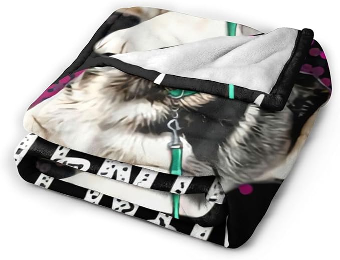 Tijuboni Husky Throw Blanket Dog Gifts for Girls Boys Women Men Kids Adults Soft Flannel Fleece Blanket for Couch Sofa Bed Home Decor 50"x60"