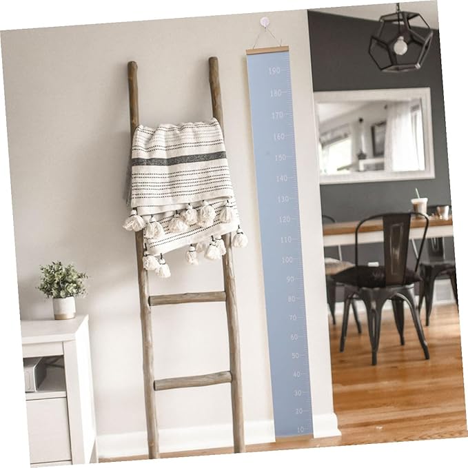 Growth Chart Wall Hanging Height Measurement Ruler for Boys Removable Canvas Wall Decor with Printing Nordic Style for Kindergarten