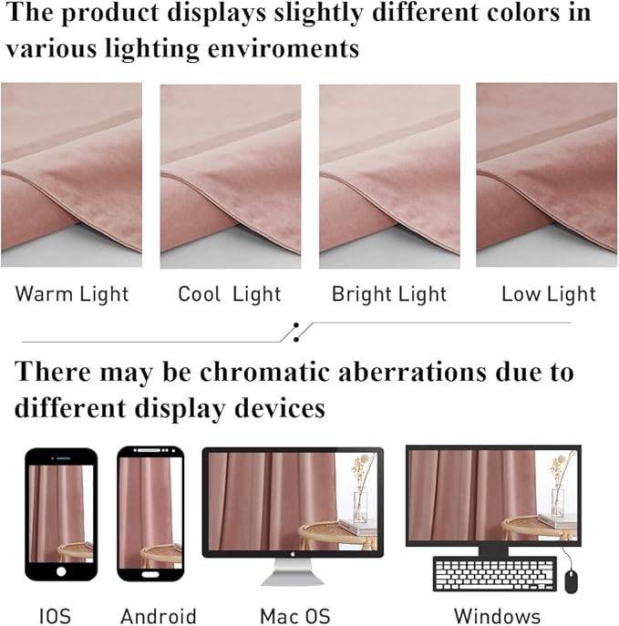 StangH Dusty Pink Curtains 92 inches Long Super Soft Velvet Room Darkening Thermal Insulated Kids Bedroom Window Drapes Back Tab Elegant Decor for Living Room, W52 x L92, 2 Panels