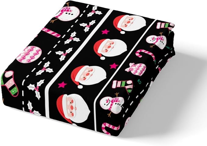 Merry Christmas Decorative Comforter Cover Full Size Xmas Cartoon Santa Claus Snowmen Duvet Cover Winter New Year Bedding Set Gifts for Kids Boys Girls 2 Pillow Cases