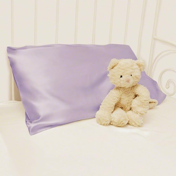 ROSEWARD Organic Silk Baby Pillowcase with Zipper, Small 10"x13" Pillow Cover for Boys & Girls, Ideal for Bed & Travel, Soft for Kids Hair & Skin, Hypoallergenic Pillowcases for Toddlers (Mauve Plum)