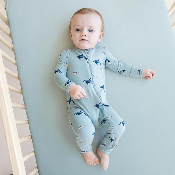 GRSSDER Mini Crib Sheets Fitted, Pack and Play Sheets 3 Pack, Ultra Soft Stretchy Pack N Play Sheets, Universal Fit for Playard Mattress, Jersey Crib Sheets Neutral for Boys and Girls, Blue