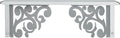 Touch of Class Noble Scrolls Metal Wall Shelf | Silver | Scrolling Designs | Display Shelves for Bedroom, Living Room, Bathroom, Entryway, Office, Hallway