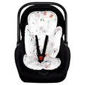 2 in 1 Infant Car Seat Insert, Car Seat Head Support Baby Girls Boys, Soft Newborn Carseat Insert Cushion, Perfect for Carseats, Strollers, Swings (White Flower)