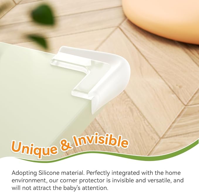 SAFELON 8 Pcs Childproof Corner Protector, Baby Safety Table Corner Guard, Silicone Material Baby Proof Bumper Cushion