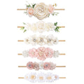Baby Girl Headbands Nylon Flower Elastic Hairbands 6pcs Hair Accessories Gift for Newborn Infant Toddlers