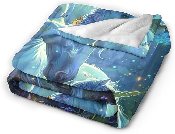 Tijuboni Unicorn Throw Blanket Unicorn Gifts for Girls Women Boys Men Kids Adults Soft Flannel Fleece Blanket for Couch Sofa Bed Home Decor 60"x80"