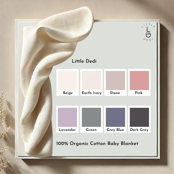 100% Organic Cotton Baby Knitted Blanket with Gift Box - Soft Toddler, Crib, Stroller Blanket - Neutral Swaddle and Receiving Blanket for Newborns, 30"x40", Pink