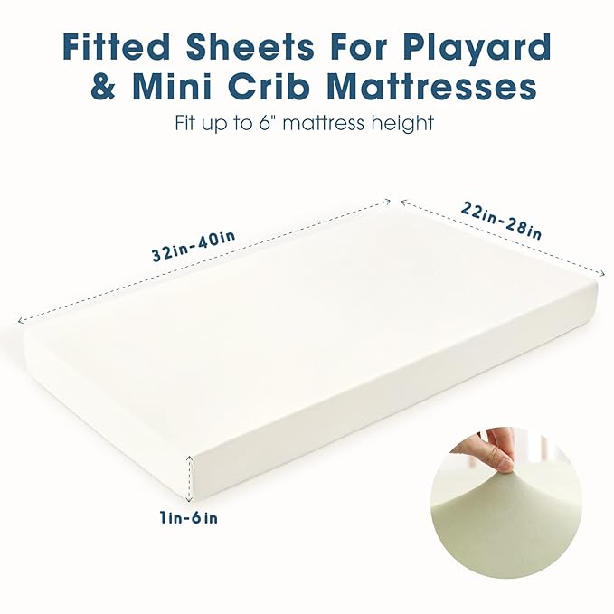 GRSSDER Mini Crib Sheets Fitted, Pack and Play Sheets 3 Pack, Ultra Soft Stretchy Pack N Play Sheets, Universal Fit for Playard Mattress, Jersey Crib Sheets Neutral for Boys and Girls, Sage Green