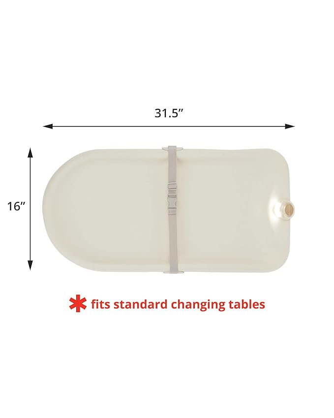 Skip Hop Baby Changing Pad Nursery Style Light-Up Wipeable and Contoured with Cushioned Foam Fits Standard Changing Tables Oat