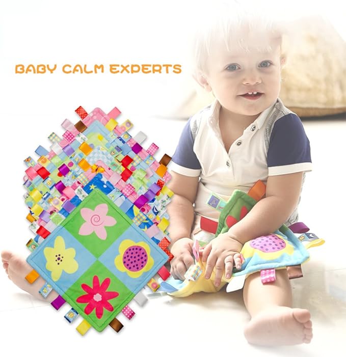 Colorful Baby Security Blanket Soft Touch Plush No Damage to The Baby Skin Sleep Helper,Appease Towel for Kids Toddlers