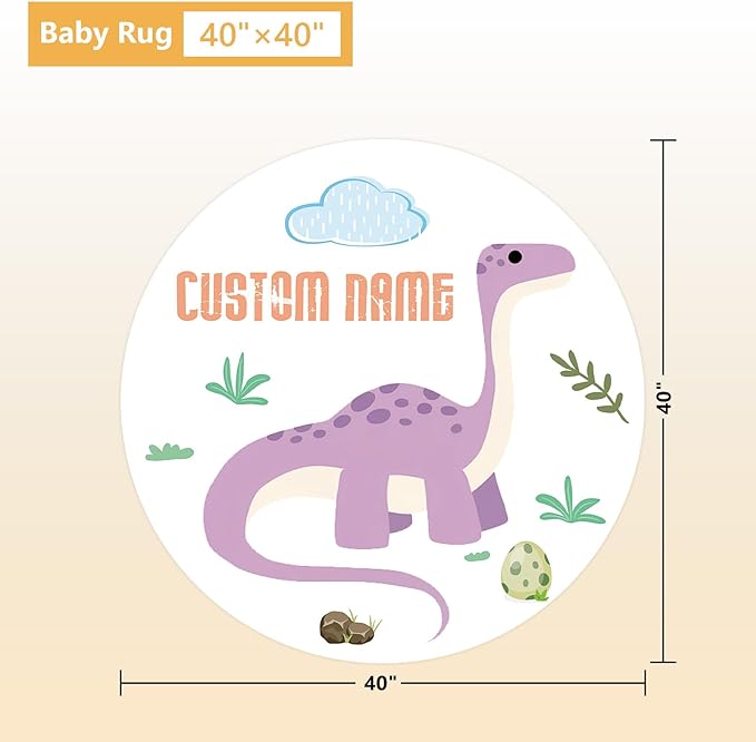 Personalized Baby Bedding Set, 5 Pcs Custom Baby Crib Sets with Name, Dino Toddler Bedding Set for Baby Boys Girls, Double Layer Flannel Nursery Bedding Set, Customized Gifts for Kids Infants