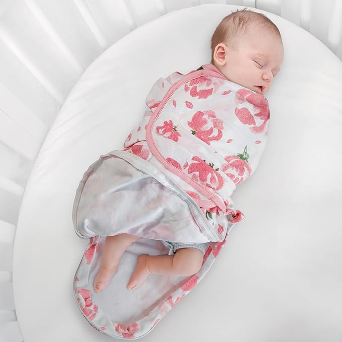 GLLQUEN BABY 3-Pack Baby Swaddle Sleep Sacks with Zipper for Newborn - Baby Swaddles 0-3 Months, Infant Swaddling Sack, Rainbow & Sun, Swaddles Blanket Wrap (Small/Medium)
