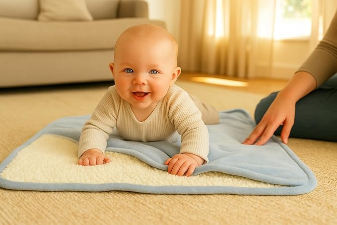 Ultra Plush 30x40 Super Soft Sherpa Baby Blanket, Durable, Machine Washable, Gentle on Baby's Skin - Ideal Baby Blankets for Boys & Girls, (Cloud Blue)