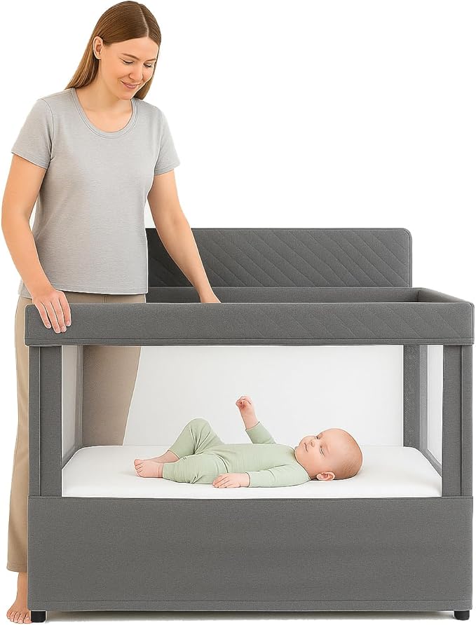 ORGANIC TEXTILES Organic Baby Mattress Topper with Wool Cover - GOLS/GOTS Certified - Breathable, Hypoallergenic, 3" Playard (38"x26")