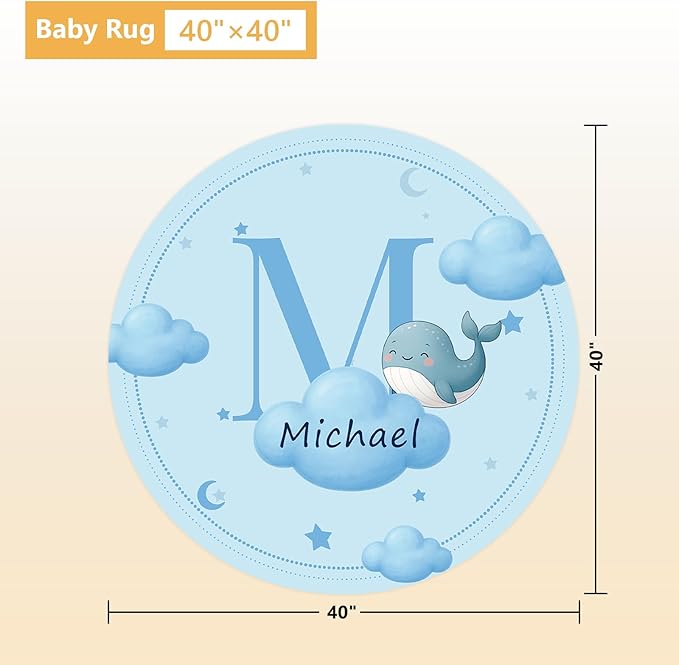 Personalized Crib Bedding Set, 5 Pcs Custom Nursery Bedding Sets with Name, Infant Bedding Set for Baby Boys Girls, Blue Dolphin Double Layer Baby Crib Set, Babies Toddlers Kids Customized Gift