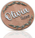 Personalized Wooden Name Sign - Custom Baby Name Signs for Nursery & Kids Room, Baby Announcement Sign, Wall Name Signs Personalized, Round Wooden Letters for Nursery Decor (Design 1)