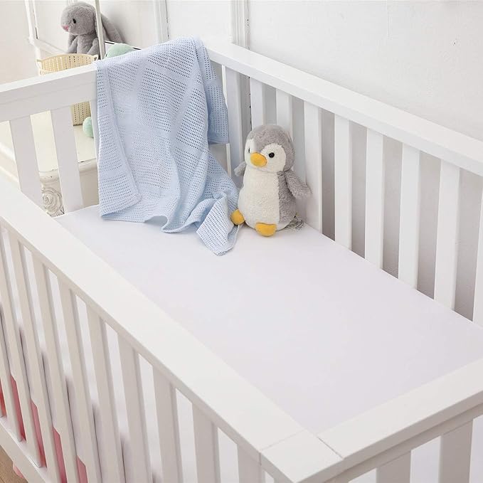 Belsden 3 Pack Microfiber Durable Crib Sheets Fitted, Silky Soft Smooth Breathable Baby Sheets Set, 28''x52'' Fits Standard Crib and Toddler Mattresses, White & Grey & Black