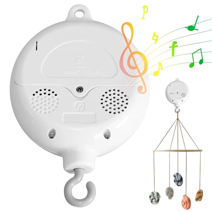 Mobile for Crib Crib Mobile Motor 35 Lullabies Volume Adjustable Music Box Spinner with Rotating Hook for Baby Boys Girls
