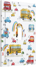 Kids Bus Taxi Truck 1 Gang Single Toggle Light Switch Covers Decorative Wall Plate Switchplate Electrical Faceplate for Nursery Kidsroom Bedroom Decor