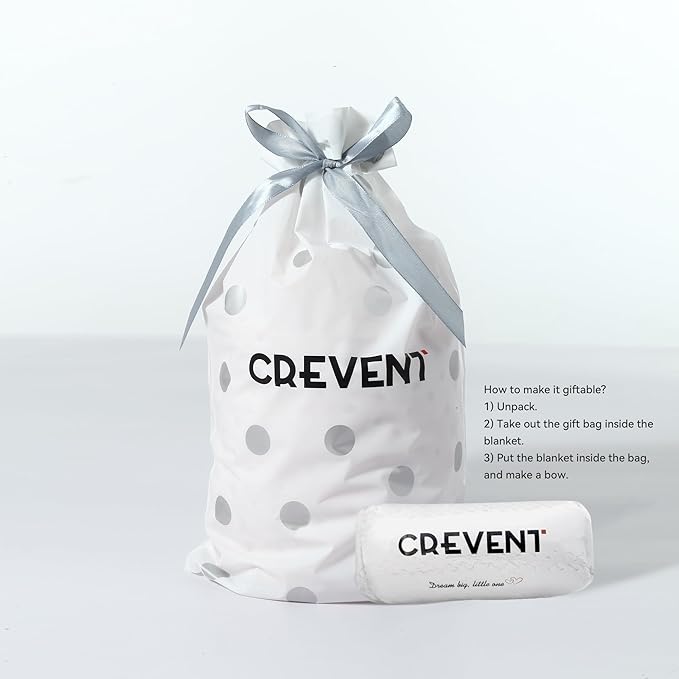 CREVENT Soft Plush Animal Face Security Blankets for Boys and Girls, Great Gifts for Birthday Baby Shower (Deer + Tag)