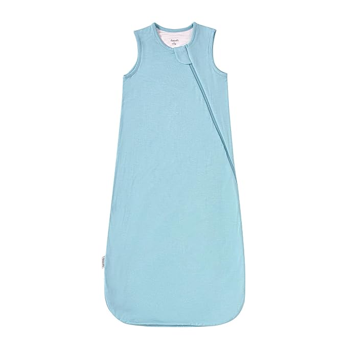 Supersoft Rayon Made from Bamboo Sleep Sack 3-6 Months Newborn Sleep Sack 0-3 Months 0.5 Tog Lightweight Baby Wearable Blanket with 2-Way Zipper Summer Unisex Sleeping Bag for Babies - Blue