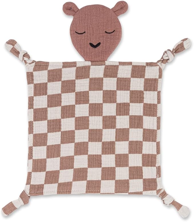 Parker Baby Muslin Lovey Security Blanket for Babies | 100% Organic & Hypoallergenic Muslin Cotton | Soft & Safe for Newborns and Toddlers | Travel Friendly Sleep Soother