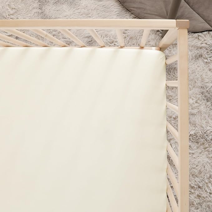 GRSSDER Mini Crib Sheets Fitted, Pack and Play Sheets 2 Pack, Ultra Soft Stretchy Pack N Play Sheets, Universal Fit for Playard Mattress, Jersey Crib Sheets Neutral for Boys and Girls, Cream/White