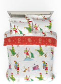 Grinch by Dr. Seuss Holiday & Christmas Bedding Super Soft Comforter and Sheet Set with Sham, 7 Piece Queen Size (Official Dr. Seuss Product) by Franco