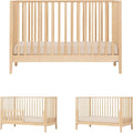 dadada Baby LaLa 3 in 1 Convertible Crib - Wood Crib Converts into Toddler Bed & Daybed - Greenguard Gold Certified, Made in Italy - 3 Adjustable Mattress Heights - Solid Beechwood (Natural)