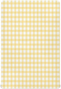 Yellow Gingham Crib Sheets for Boys and Girls, Fitted Baby Crib Sheets Soft and Breathable Mini Crib Sheets 52 X 28 Inches